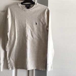 Men’s long sleeved waffle knit shirt